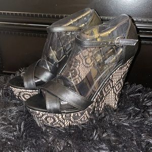 Charlotte Russe Eliza Wedge Strap Sandals